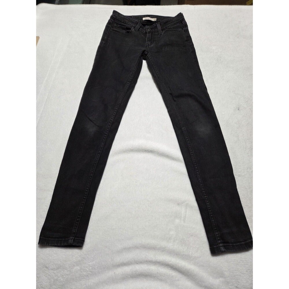 Levi's Jeans Womens 26 Black Denim 535 Super Skinny Straight Leg Pants 26x30